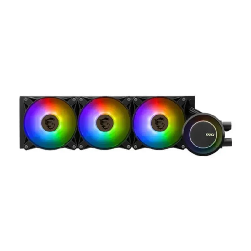 msi mag coreliquid e360 360mm argb liquid cpu cooler black