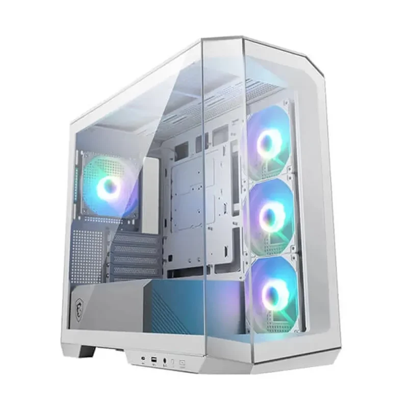 msi mag pano m100r argb mid tower case white