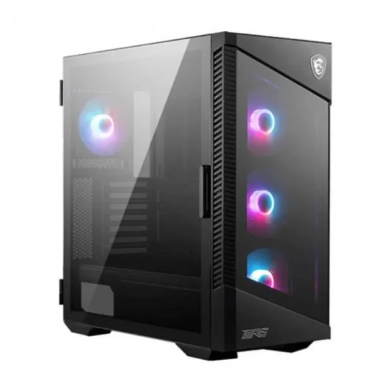 msi mpg velox 100r black atx mid tower pc case