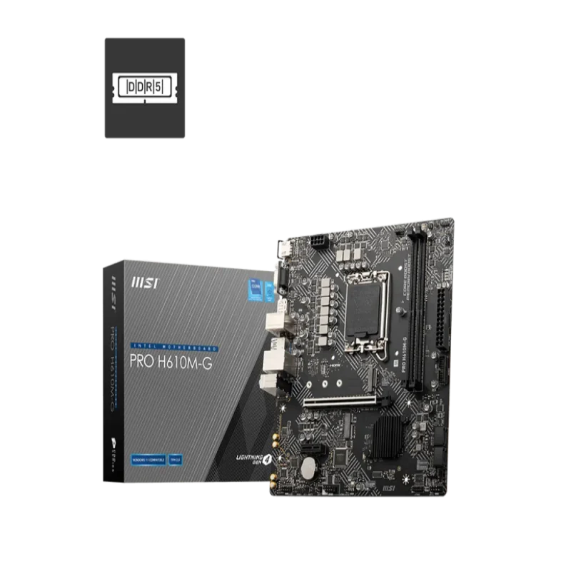 msi pro h610m g wifi ddr5 intel motherboard