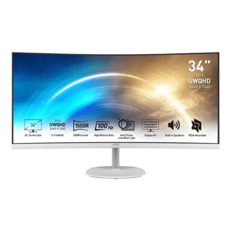 msi pro mp341cqw 34 2k 100hz va monitor 116 srgb amd freesync