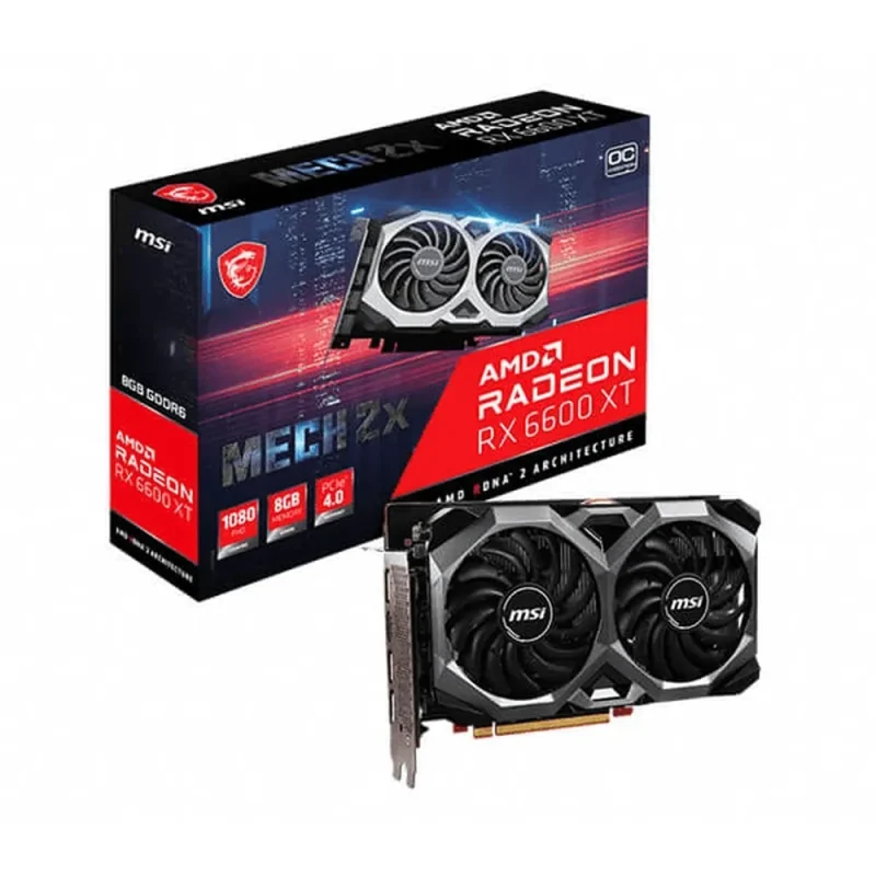 msi radeon rx 6600 xt mech 2x 8gb graphics card