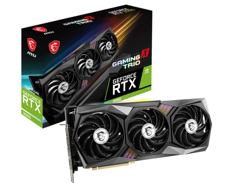 msi rtx 3060 gaming x trio 12gb gpu