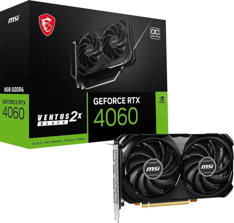 msi rtx 4060 ventus 2x black oc 8gb gpu