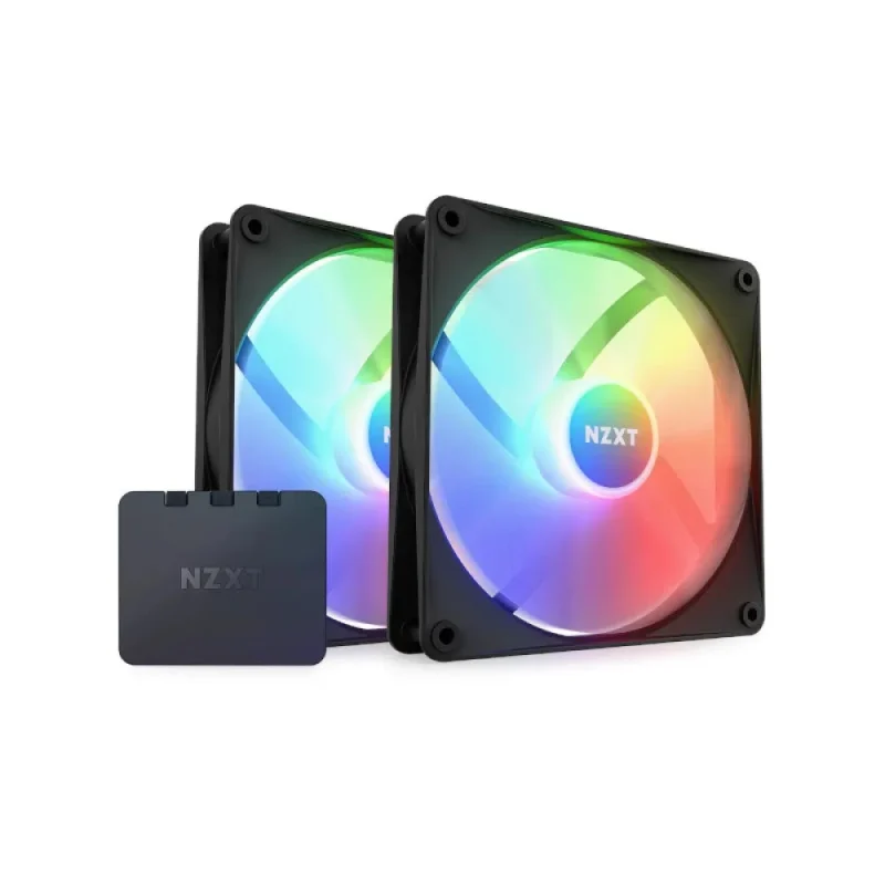 nzxt f140 core 140mm rgb fans black twin pack