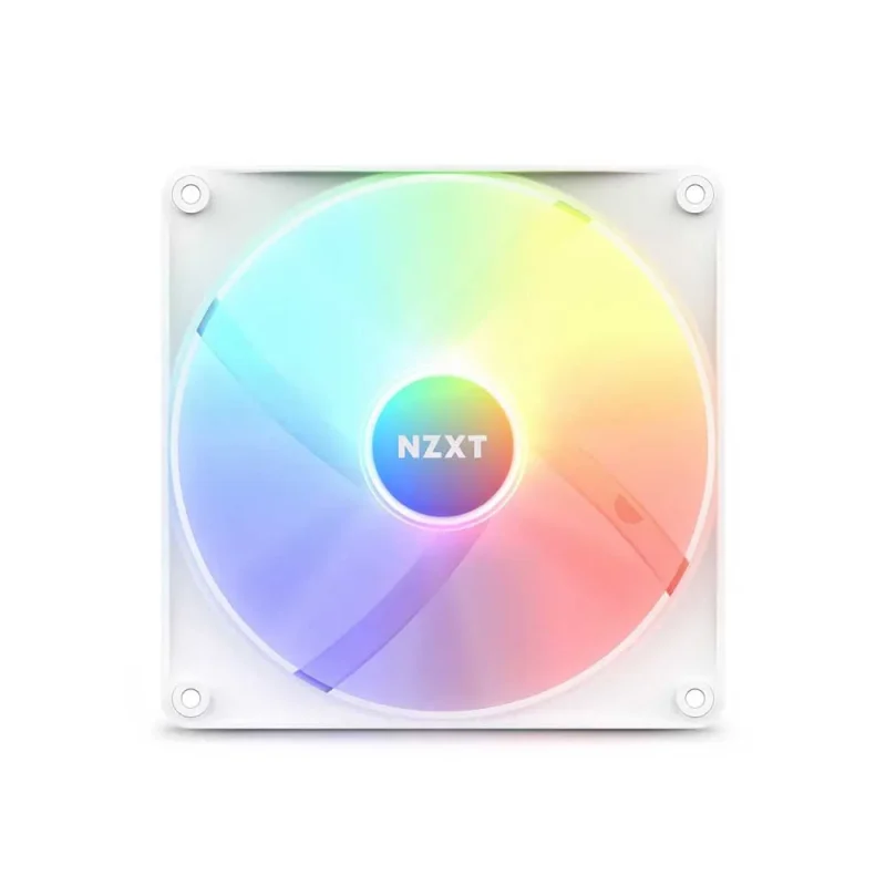 nzxt f140 rgb 140mm white case fan single