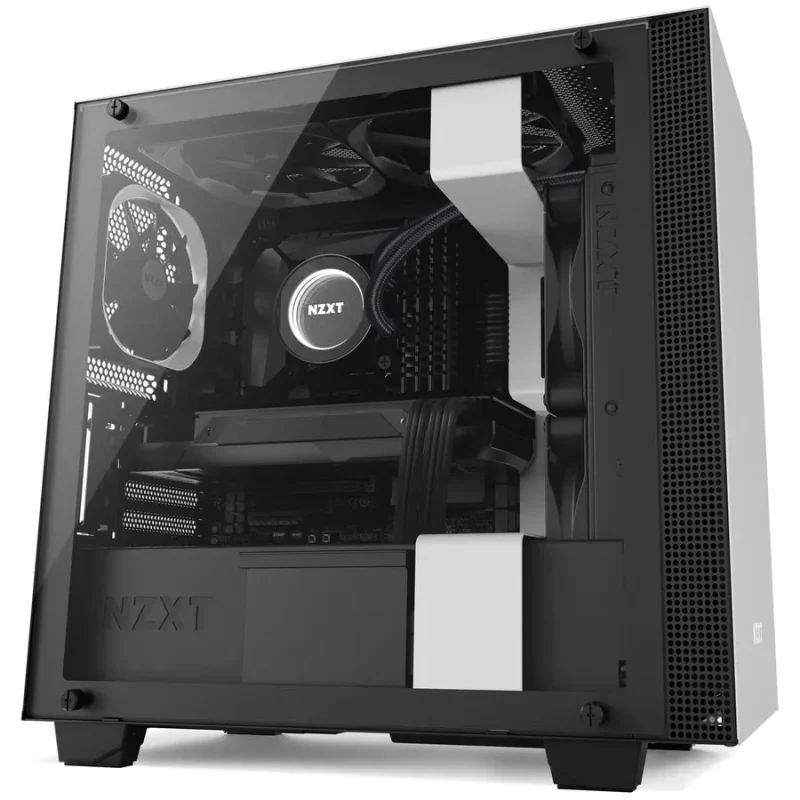 nzxt h400 white mini itx tower case