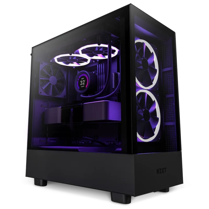 nzxt h5 elite black atx mid tower case