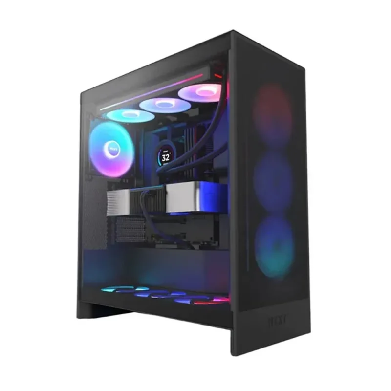 nzxt h7 flow rgb 2024 edition black atx mid tower case