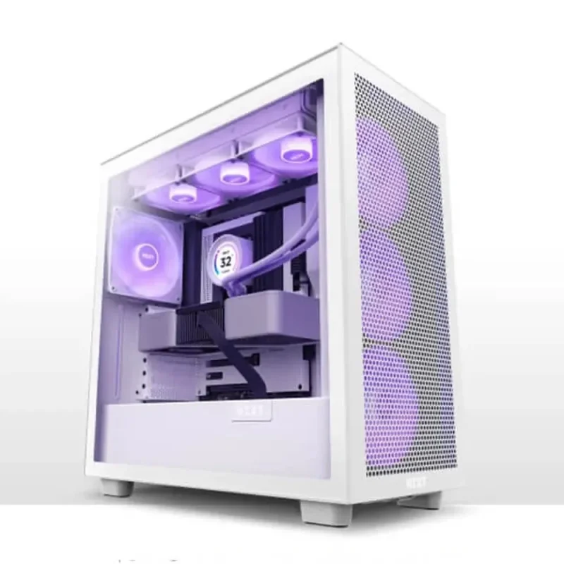 nzxt h7 flow white rgb mid tower case