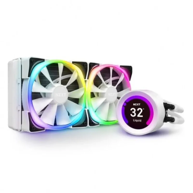 nzxt kraken z53 240mm white rgb aio liquid cooler