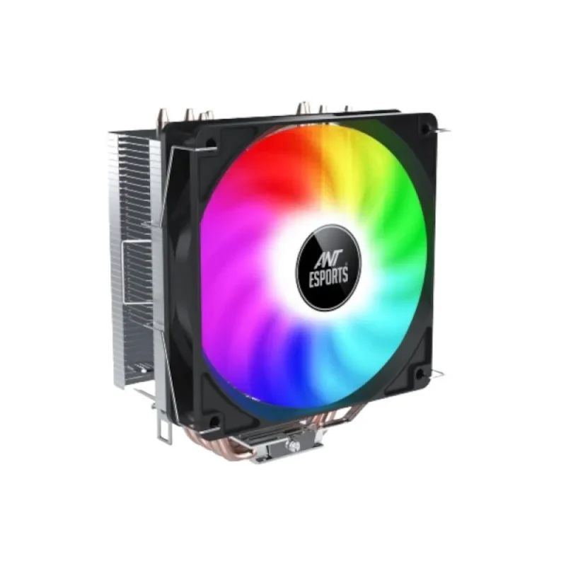 rainbow led air cooler for pc ant esports ice c400 black