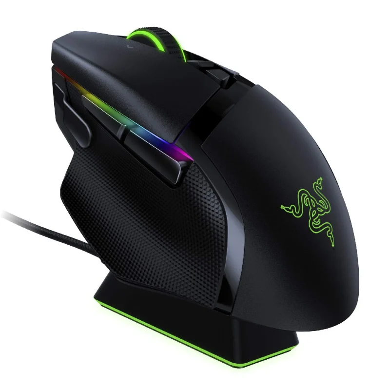 razer basilisk ultimate 20k dpi wireless gaming mouse 11 macro buttons hyperspeed ergonomic design black