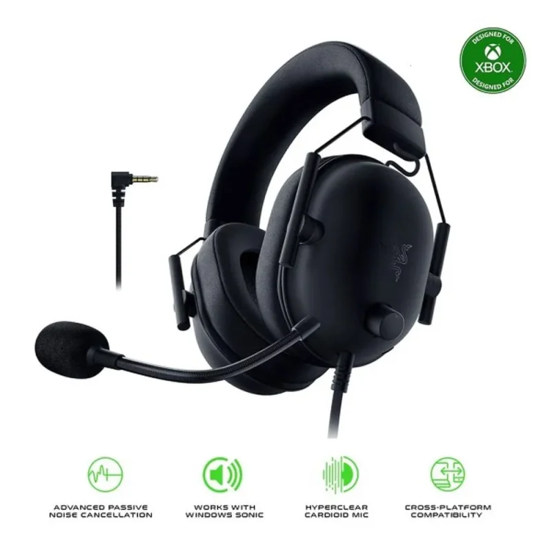 razer blackshark v2 x wired gaming headset xbox licensed black