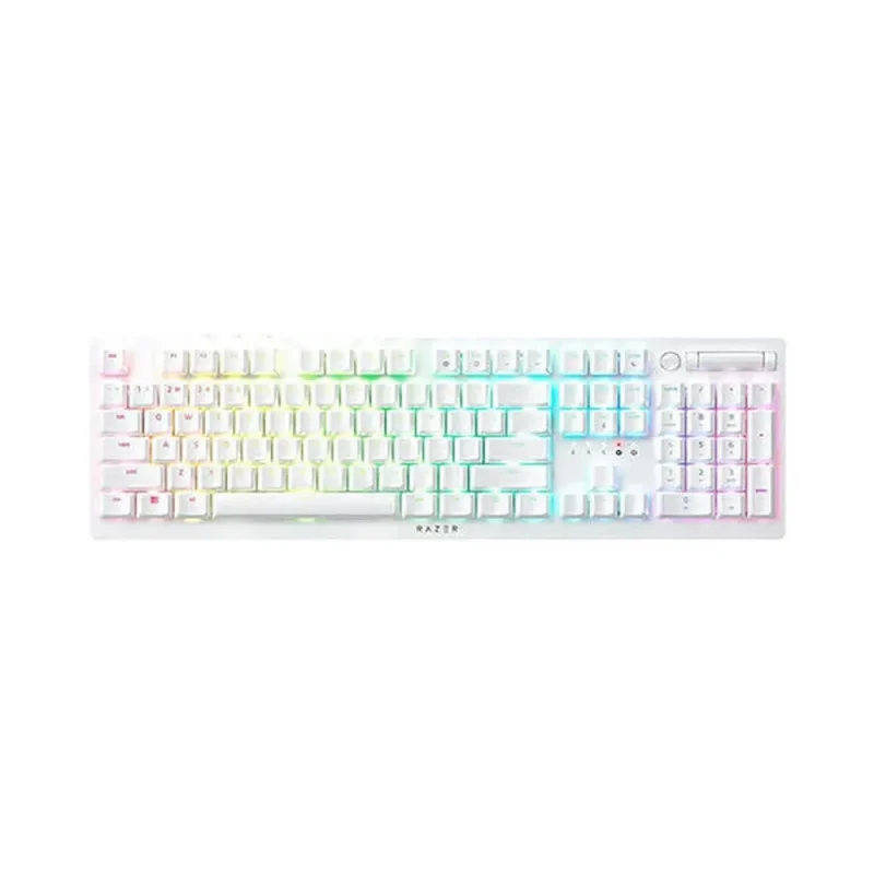 razer deathstalker v2 pro wireless gaming keyboard white clicky optical purple switches