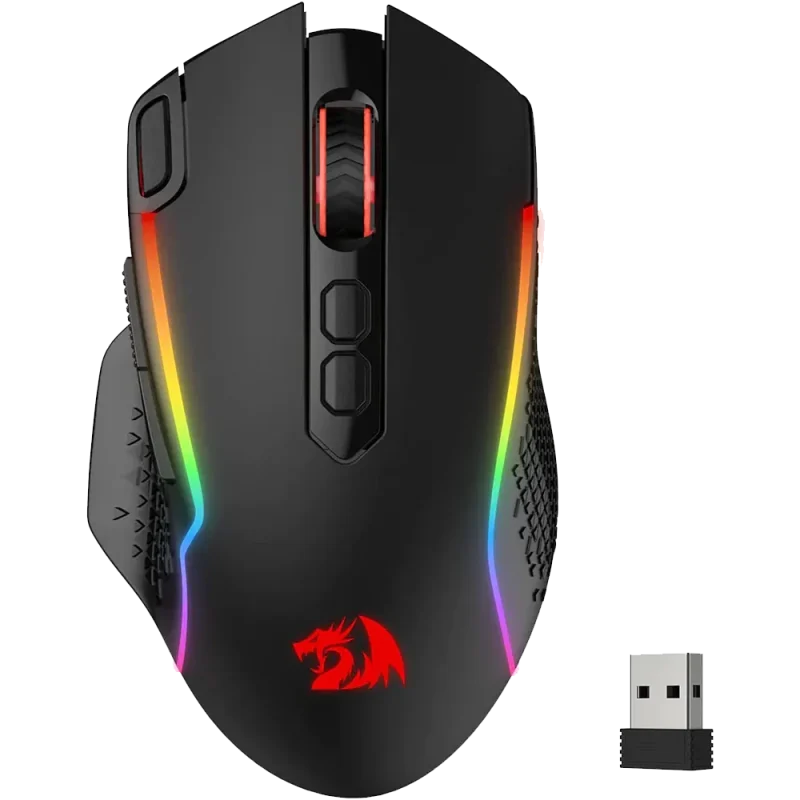 redragon taipan pro m810 10k dpi wireless gaming mouse 8 macro buttons ambidextrous black