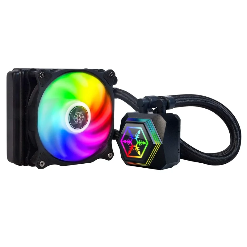 silverstone sst pf 120 argb liquid cooler 120mm black