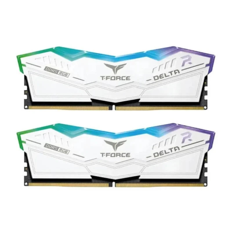 teamgroup t force delta 64gb ddr5 ram 6000mhz rgb white