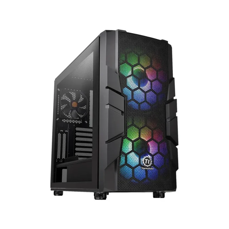 thermaltake commander c33 tg argb mid tower case black