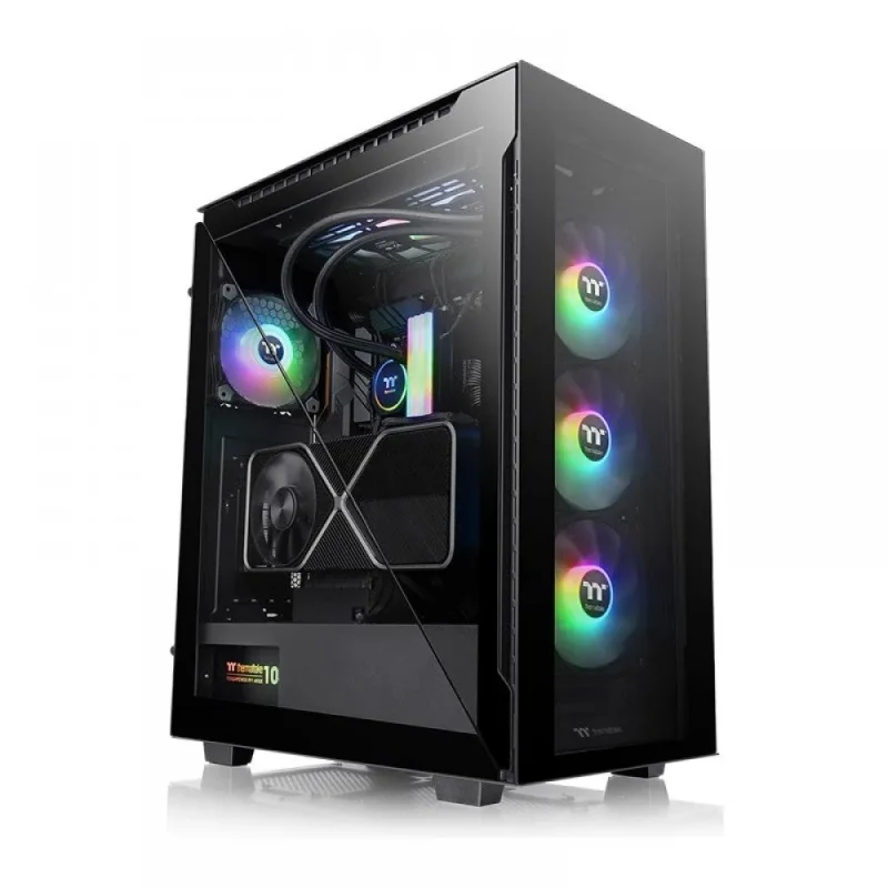 thermaltake divider 500 argb black mid tower case