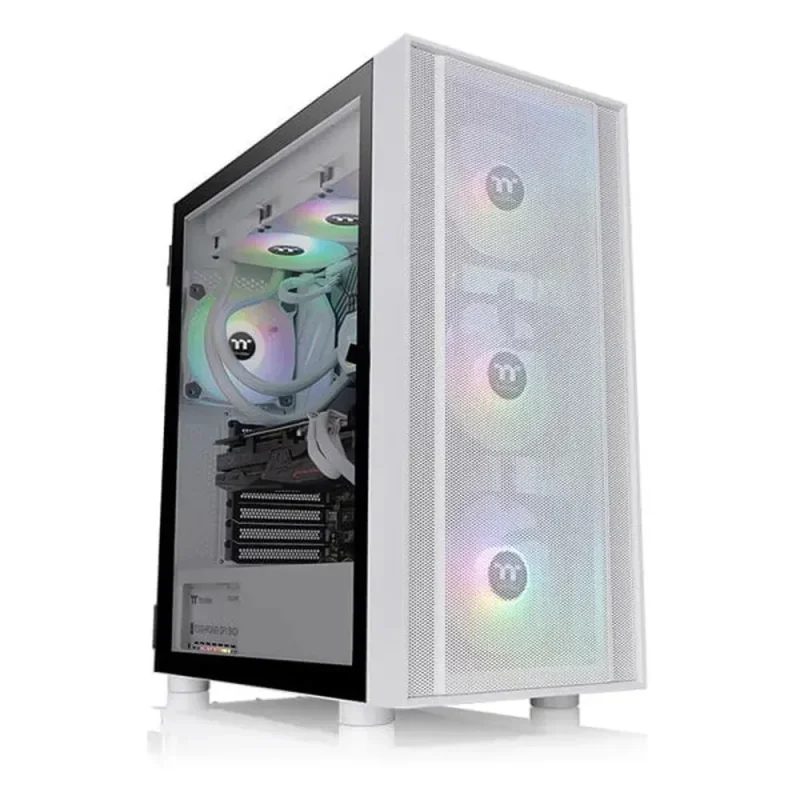 thermaltake h570 argb white eatx mid tower case