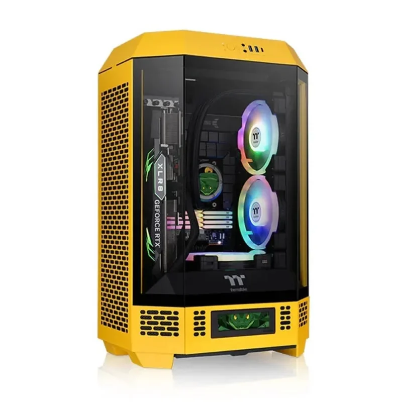 thermaltake tower 300 bumblebee m atx mini tower case yellow