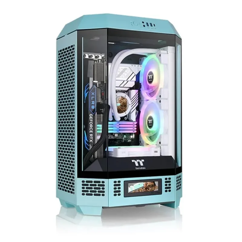 thermaltake tower 300 m atx mini tower case turquoise