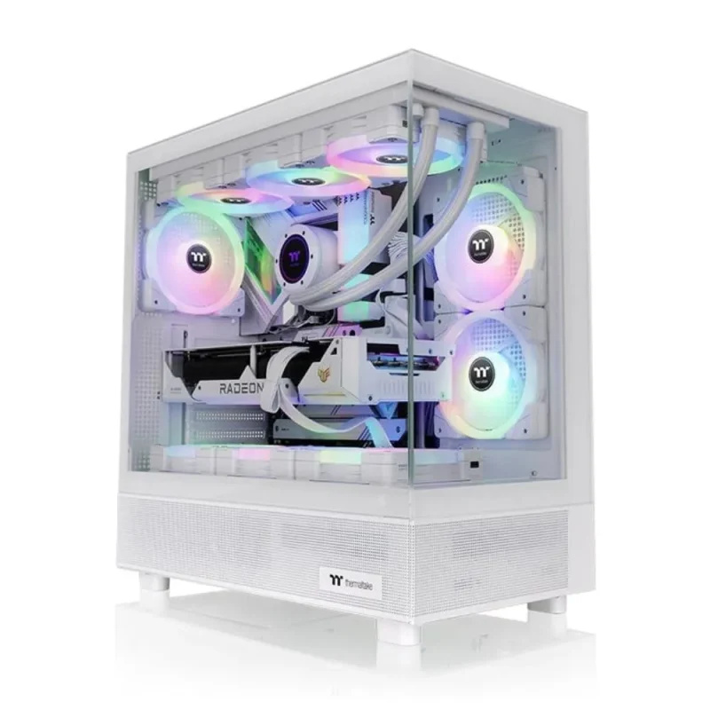 thermaltake view 270 argb mid tower case snow white