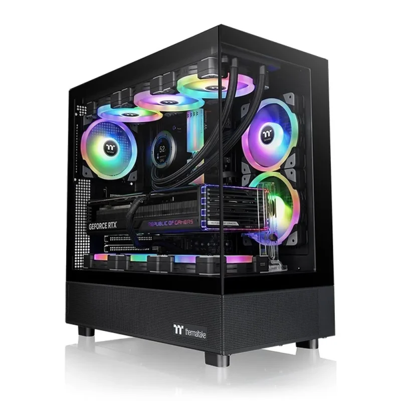 thermaltake view 270 tg argb black mid tower case