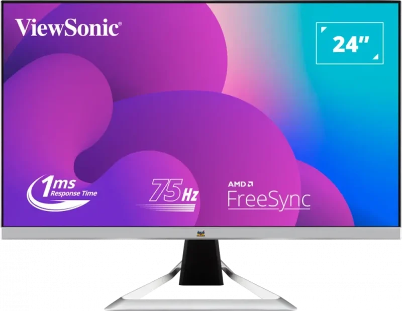 viewsonic vx2481 mh 24 fhd 75hz ips monitor 102 srgb 1ms amd freesync