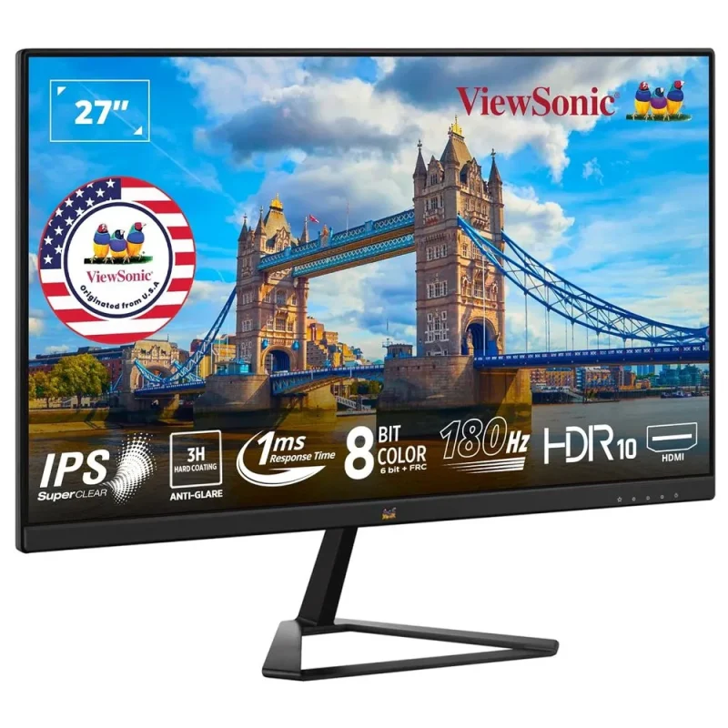 viewsonic vx2779 pro 27 185hz 1080p ips gaming monitor with 104 srgb amd freesync