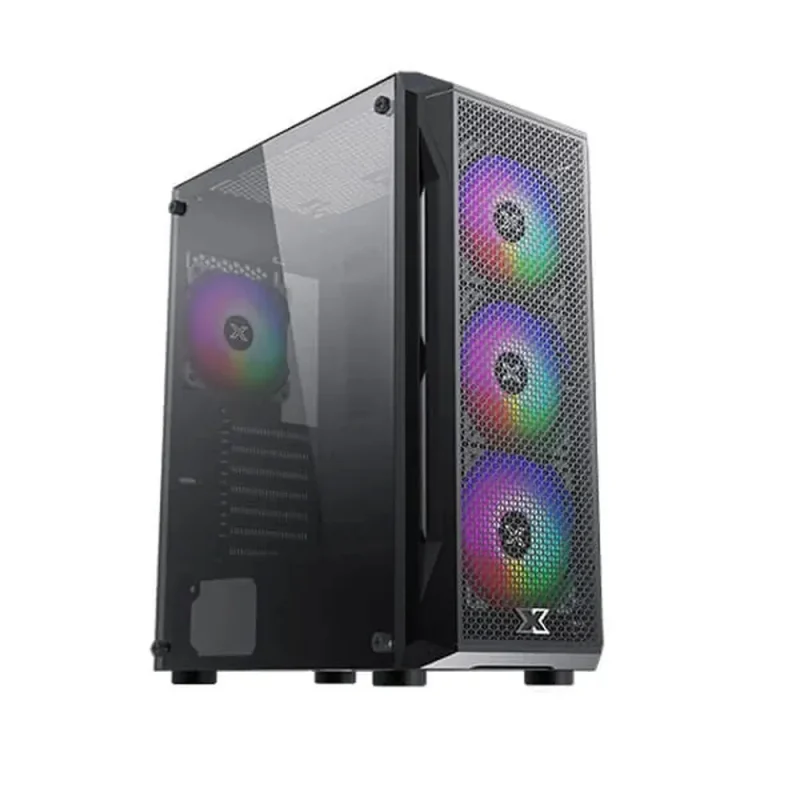 xigmatek argb gaming mid tower pc case black