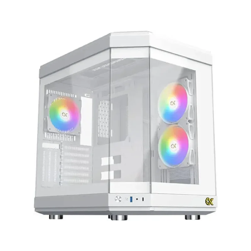 xigmatek cubi arctic white eatx mid tower case