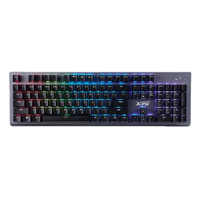 xpg mage rgb mechanical keyboard kailh red switches metal gray finish