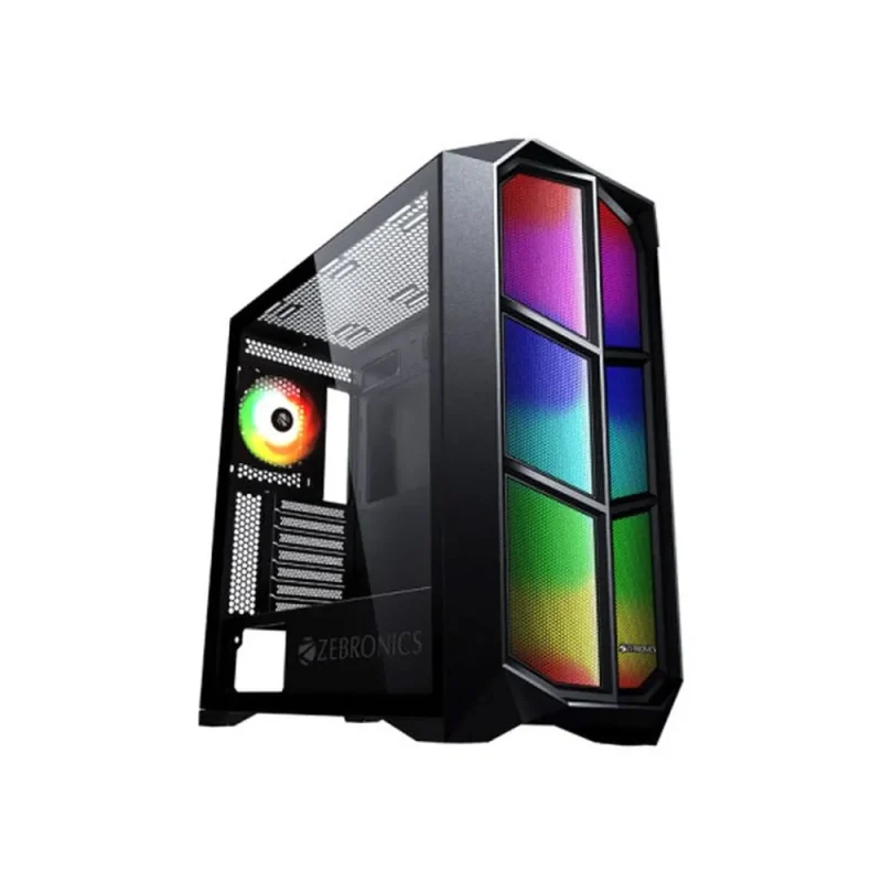 zebronics zeb ironside black matx mid tower case