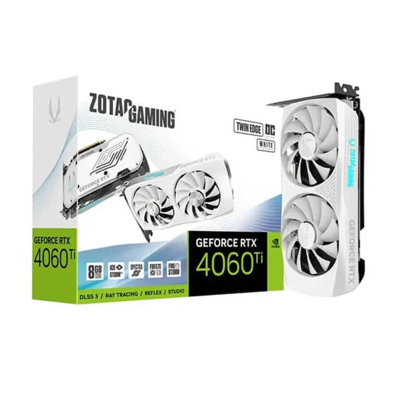 zotac geforce rtx 4060 ti twin edge oc white 8gb graphics card