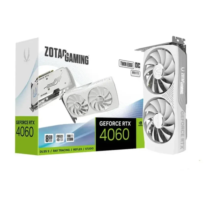 zotac geforce rtx 4060 twin edge oc 8gb white graphics card