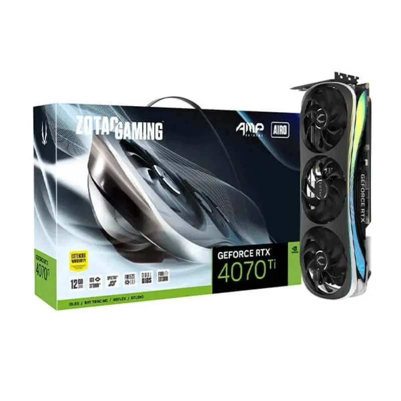 zotac geforce rtx 4070 ti amp extreme airo 12gb graphics card