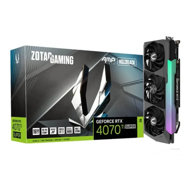 zotac geforce rtx 4070 ti super amp holo 16gb graphics card