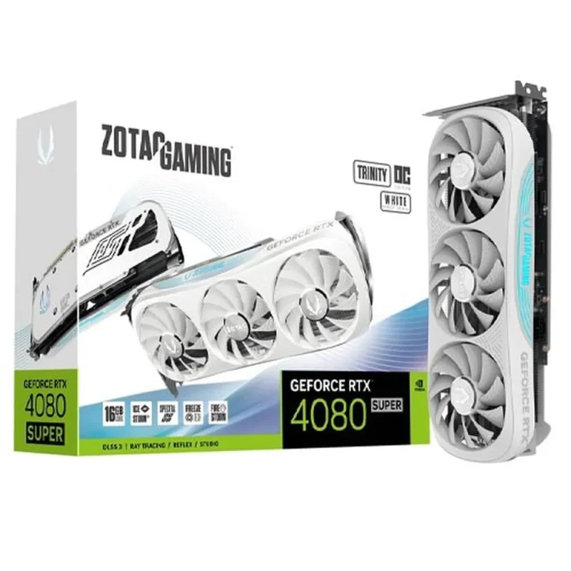 zotac geforce rtx 4080 super trinity oc white 16gb graphics card