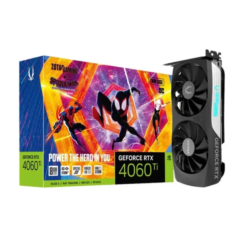 zotac rtx 4060 ti twin edge oc 8gb spider man bundle