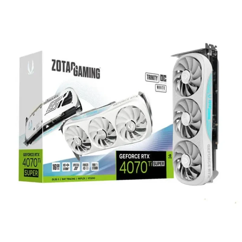 zotac rtx 4070 ti super trinity oc white 16gb graphics card